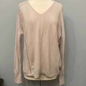 Paychi Guh pale pink cashmere v-neck sweater